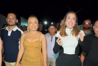 Prefeita Paloma Kenned oficializa apoio à pré-candidatura de Olivia Motta durante Festa de Santana em Santana dos Garrotes