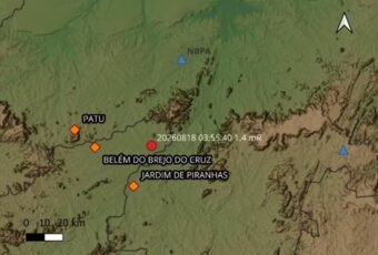 Tremor de terra é registrado em Belém do Brejo do Cruz
