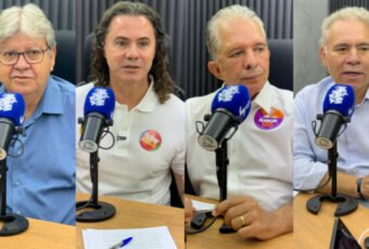 Pesquisa Data Ranking/Fonte83: João lidera com 58,1%, Veneziano tem 40,1%, Nabor 20,8% e Queiroga 11,5%