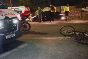 Ciclista morre após ser atropelado por ônibus