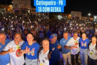 Geska de Laurinho é acolhida pelo povo e lideranças políticas em Catingueira