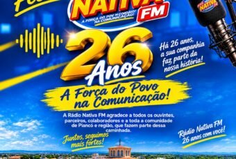 Rádio Nativa FM celebra 26 anos de história, compromisso e serviços prestados à comunidade de Piancó