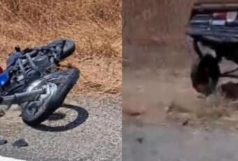 Em Piancó, motociclista fica gravemente ferido em colisão entre moto e carro